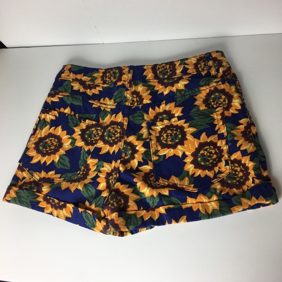 Retro Forever 21 Sunflower High Waisted Shorts size 26 100% Cotton - Picture 6 of 10